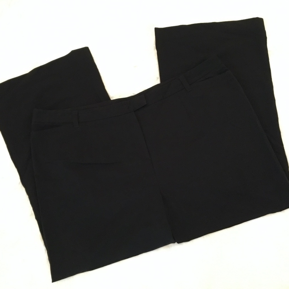 INC Black Career Dress Pants Straight Leg Plus 24W